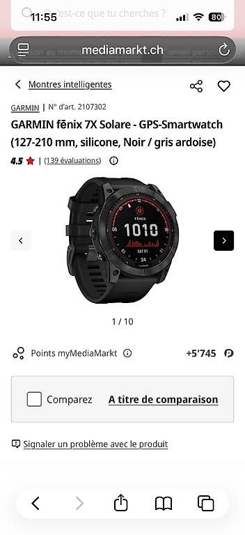 Smartwatch: GARMIN fnix 7X Solare - GPS-Smartwatch – Usato da Charmey (Gruyère) venduto da puginremy18 2