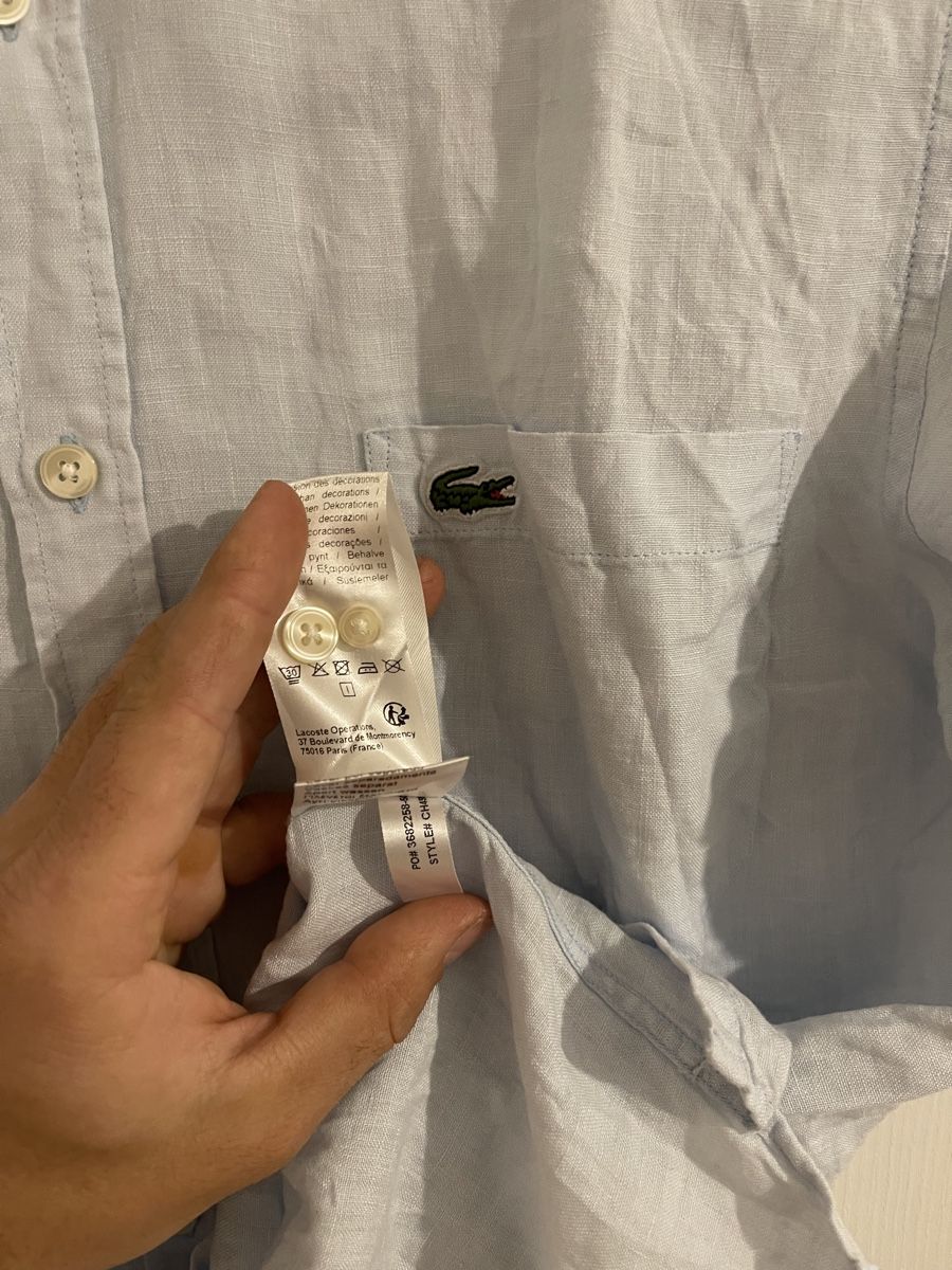 Lacoste Camicie: Lacoste Hemd hellblau, Gr. M, Leinen, Top Zustand! – Nuovo (secondo la descrizione) da Wetzikon ZH venduto da Jan_wojt 5
