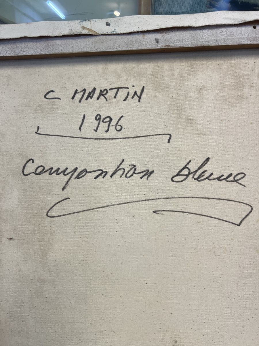 Tableaux: Tableau C. Martin "Composition bleue" 1996, unique!🎨🖼️ – D'occasion à Genève par Leboucheoreilles 4