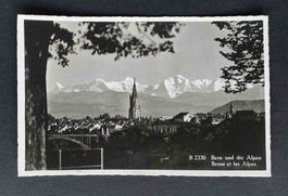 AK Bern und die Alpen ungelaufen