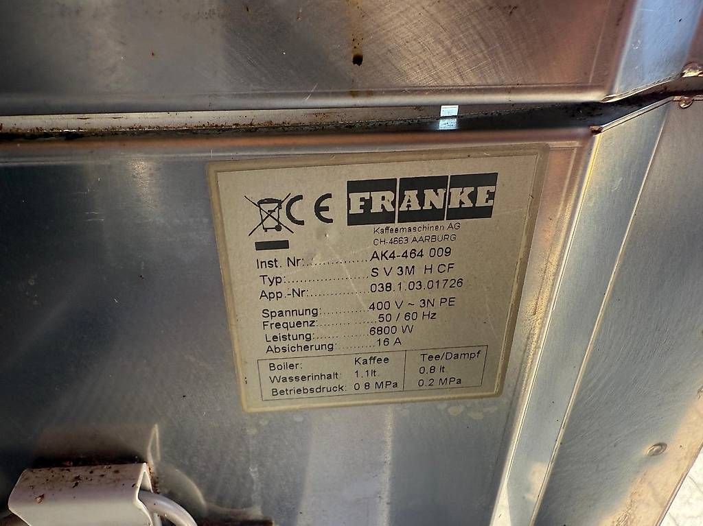 Franke Macchine per caffè & Macchine per espresso: FRANKE S V 3M H CF – Usato da Affoltern am Albis venduto da cveco 6