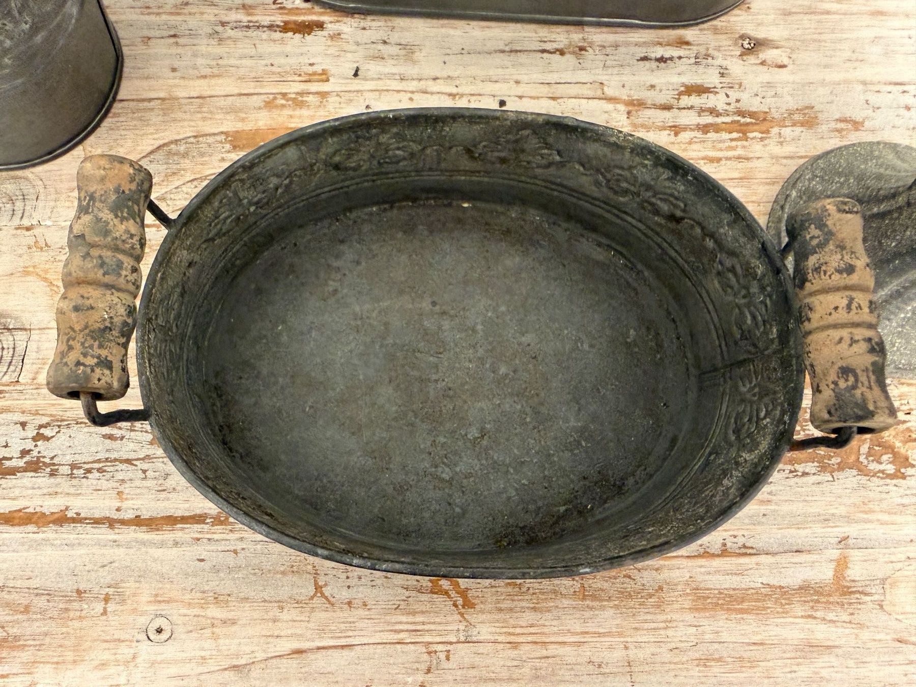 Vasi per fiori: Diverse Blechtöpfe zum Teil Neu – Nuovo (secondo la descrizione) da Wolfwil venduto da Inseider12 7