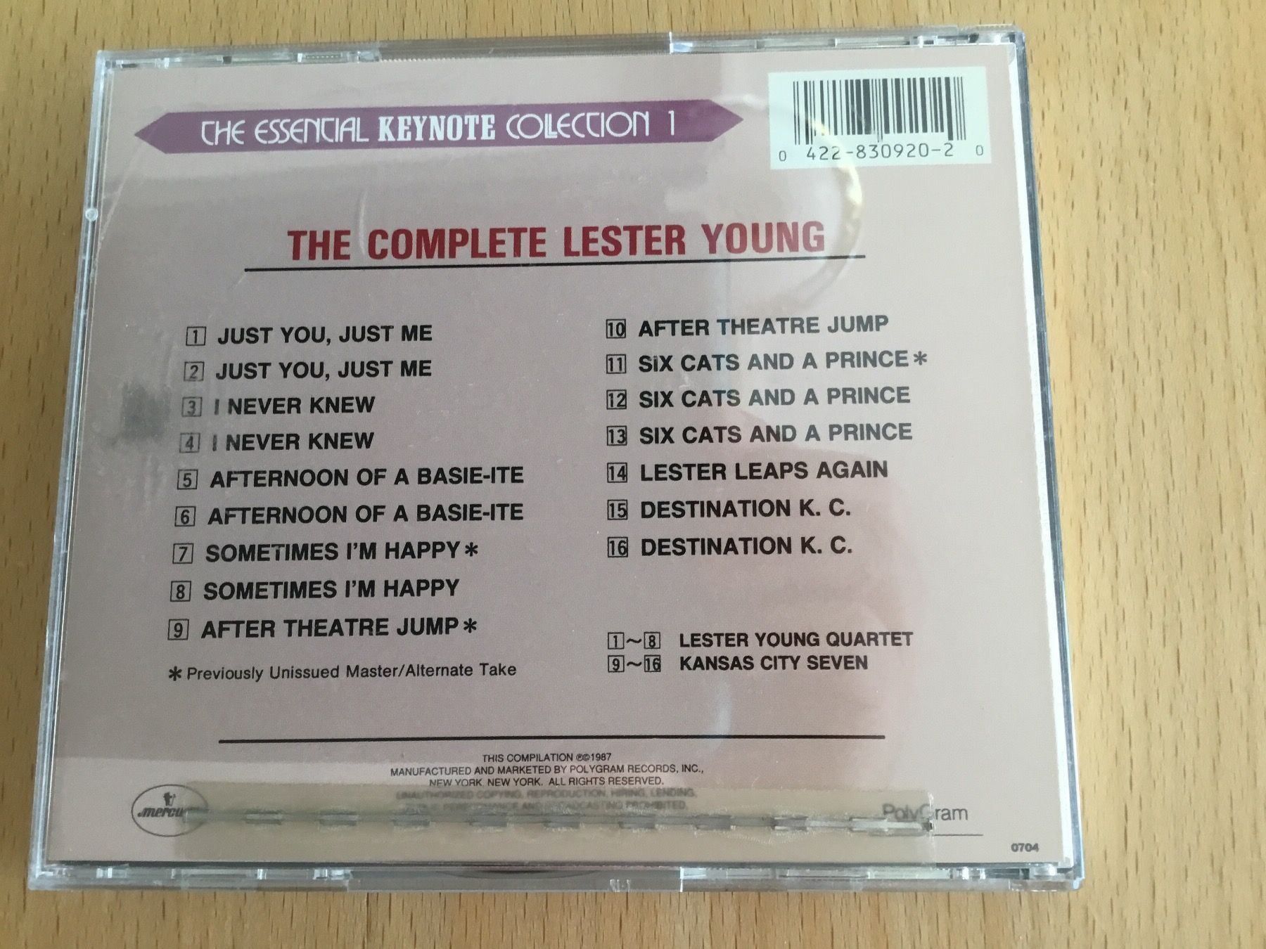 CD: Lester Young - Essential Keynote Collec. – Usato da Rüti ZH venduto da alumedien 1