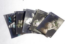 5x LIEBES - POSTKARTEN, Jugendstil, um 1900, ungelaufen/neu