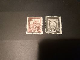 Sarre 2 timbres 1949