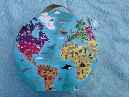 JANOD Puzzle "Weltkarte" Doppelseitig +6-9 / 208 Pc