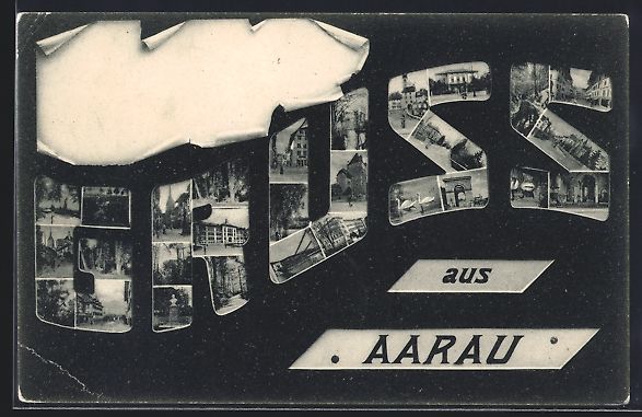Cartes postales: Winterthur, Buchstaben mit Ortsansichten – D'occasion à Berlin par bartko-reher