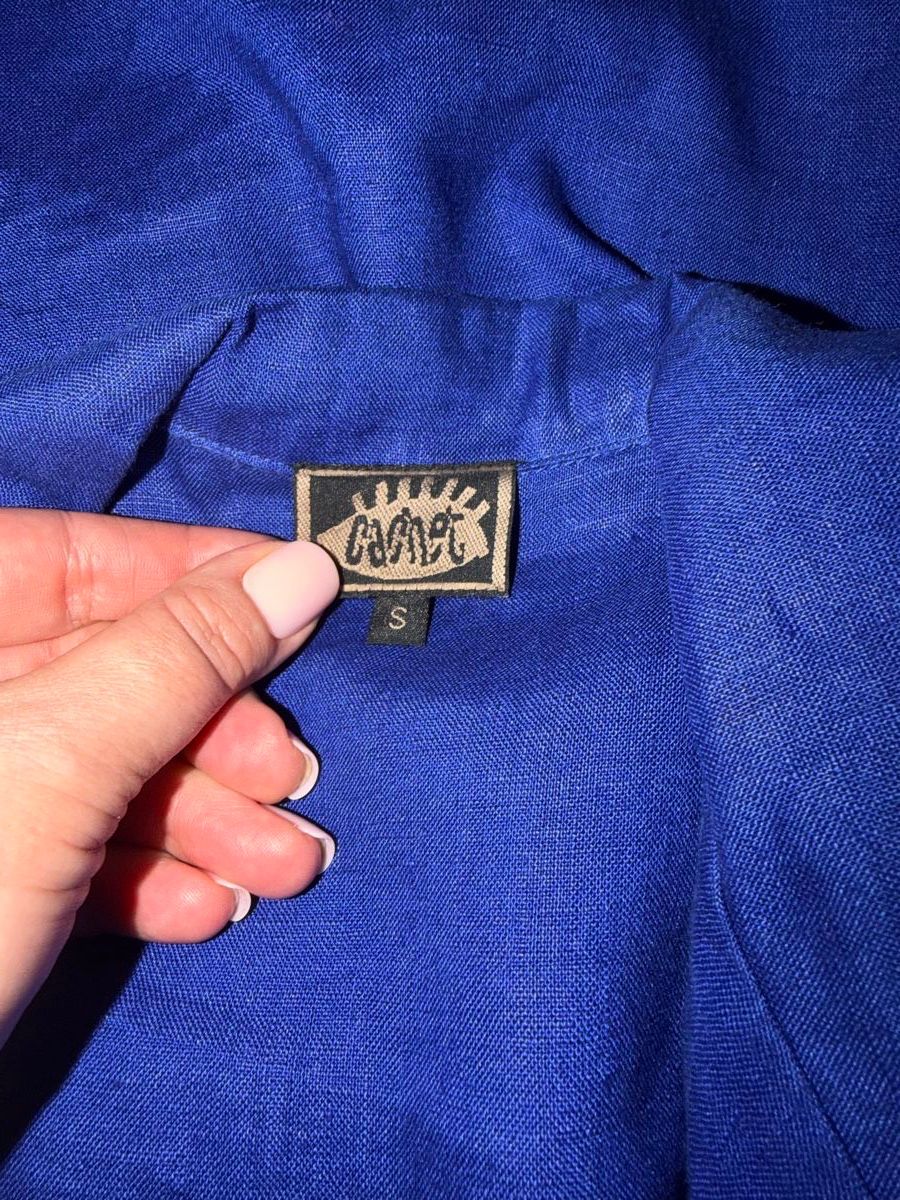 Vestiti: Leinen Kleid mit Hemd, blau Gr S – Usato da Basel venduto da Ksjusha 5
