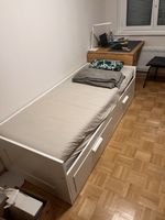 Daybed IKEA BRIMNES white with 2 drawers mattress