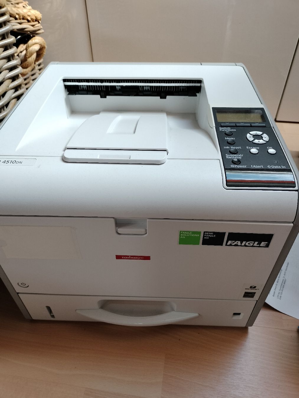 Ricoh Drucker: Nashuatec / Ricoh SP 4510DN Laserdrucker – Gebraucht aus Niederweningen von noalor