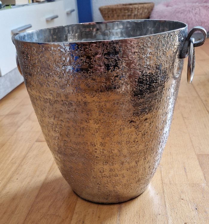 Floor Standing Champagne Ice Bucket Vintage Silver Stand Wine Cooler Bar Drinks