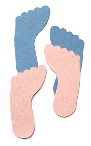 Kit bricolage: Babyfüsschen rosa und blau – Nuovo (secondo la descrizione) da Schlatt TG venduto da glueckwunschkarte.22