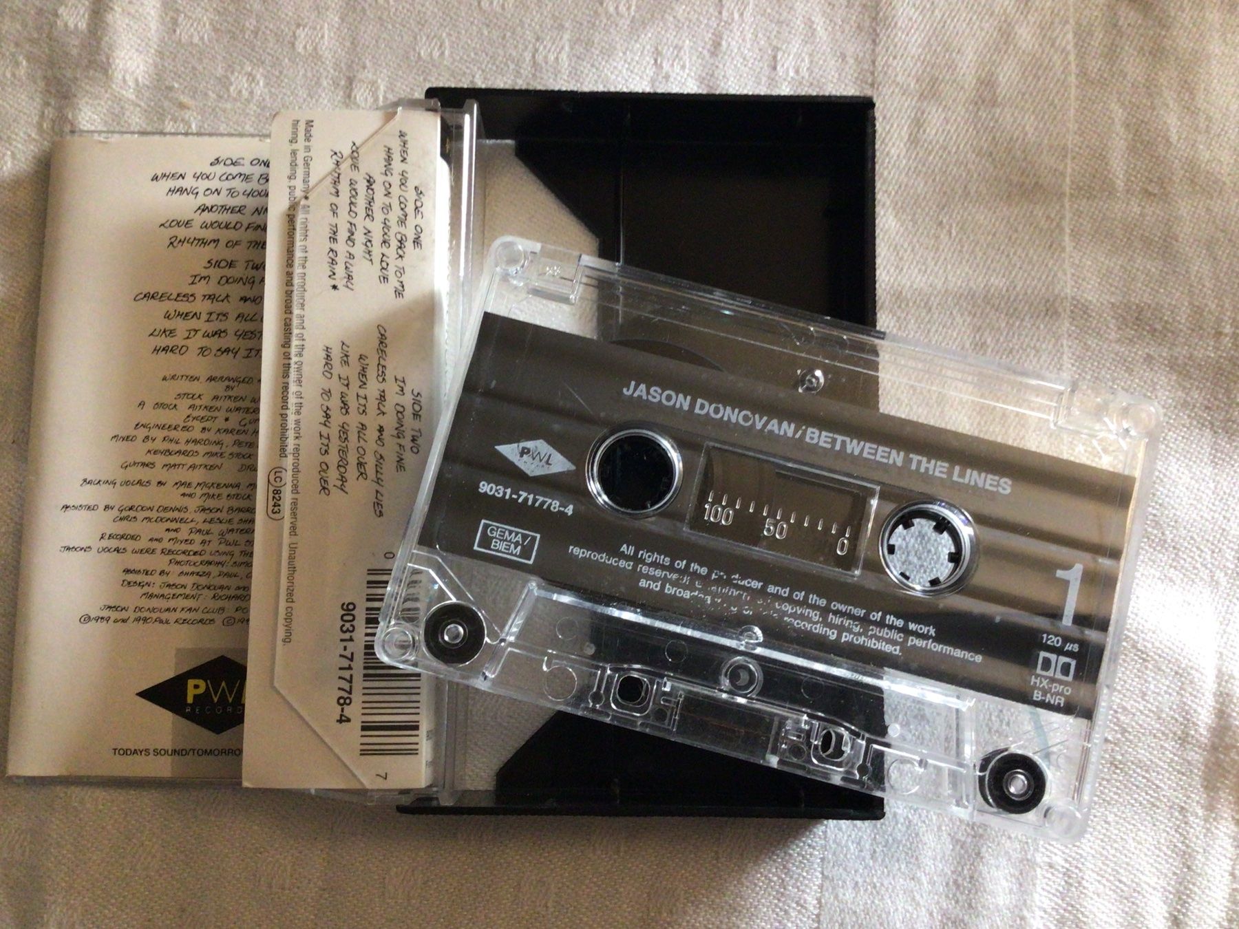 Cassettes audio: Jason Donovan - Between The Lines MC Kassette 1989 – D'occasion à Steinach par Quarkie 1