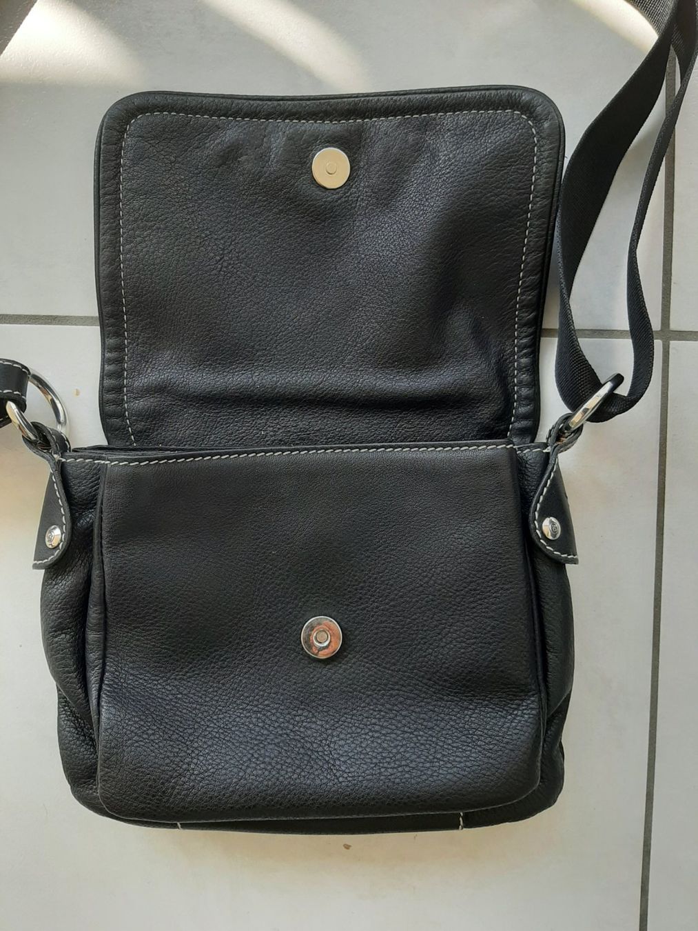 Bogner Borse da donna: BOGNER Umhängetasche Leder schwarz – Usato da Windlach venduto da R_K 2