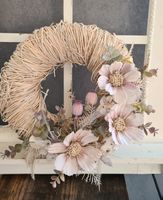 Shabby- chic edler Kranz weiss