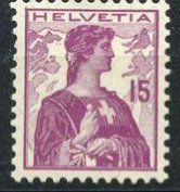 WE46) 122, Helvetia Brustbild II, postfrisch Kt. 125.-