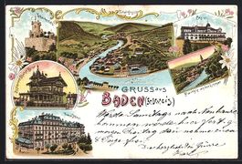 Litho Baden, Restaurant Berna, Grand Hot