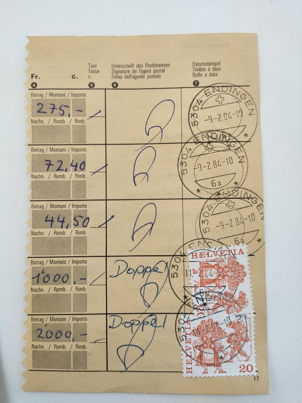 Tutti i francobolli: Briefmarken-Sammlung - Marken ab ca. 1971 &  alte Postdoppel – Usato da Gipf-Oberfrick venduto da minini 2