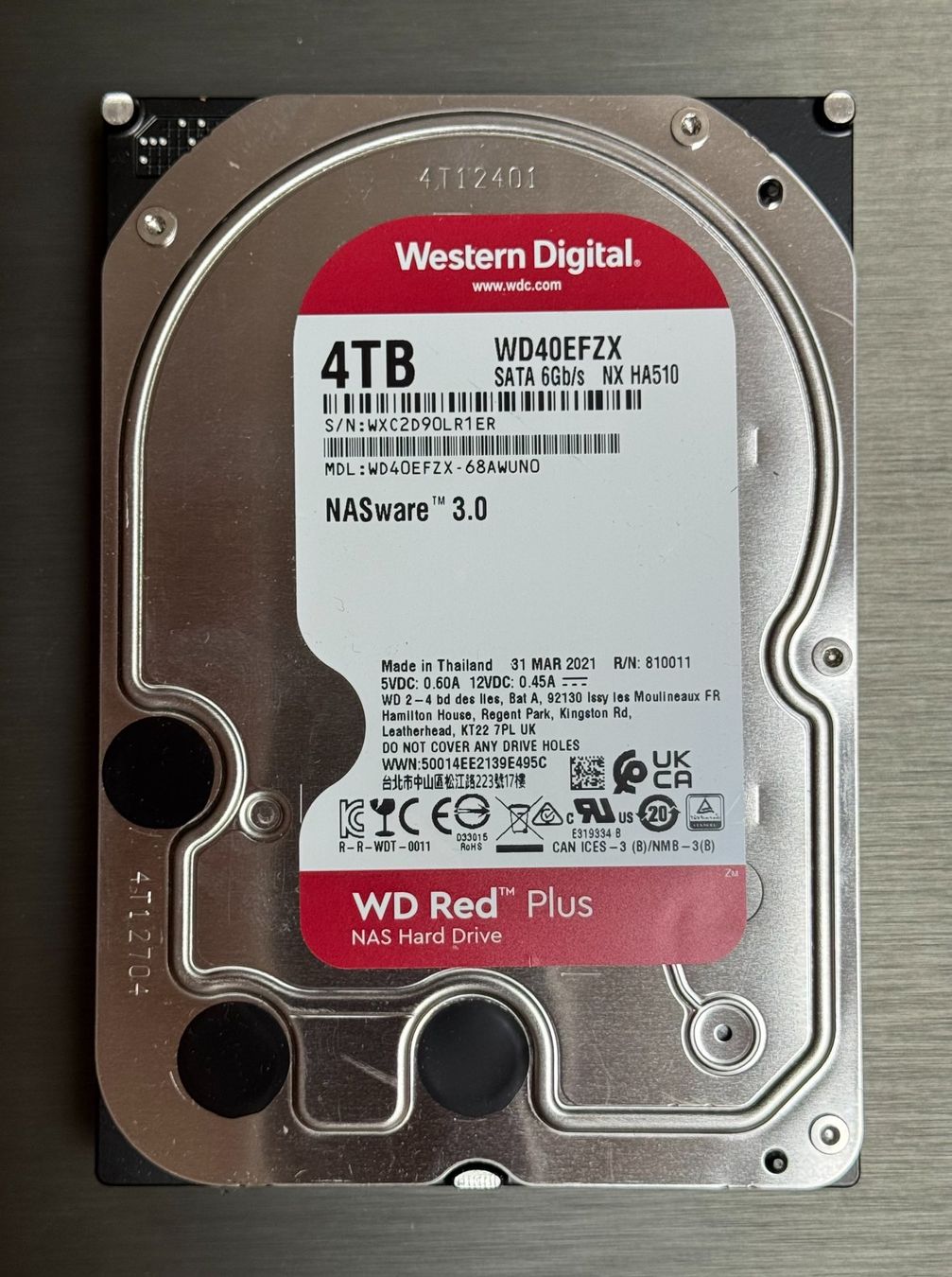 Western Digital Dischi rigidi: WD Red Plus 4.0 TB Festplatte – Usato da Meilen venduto da speedliq