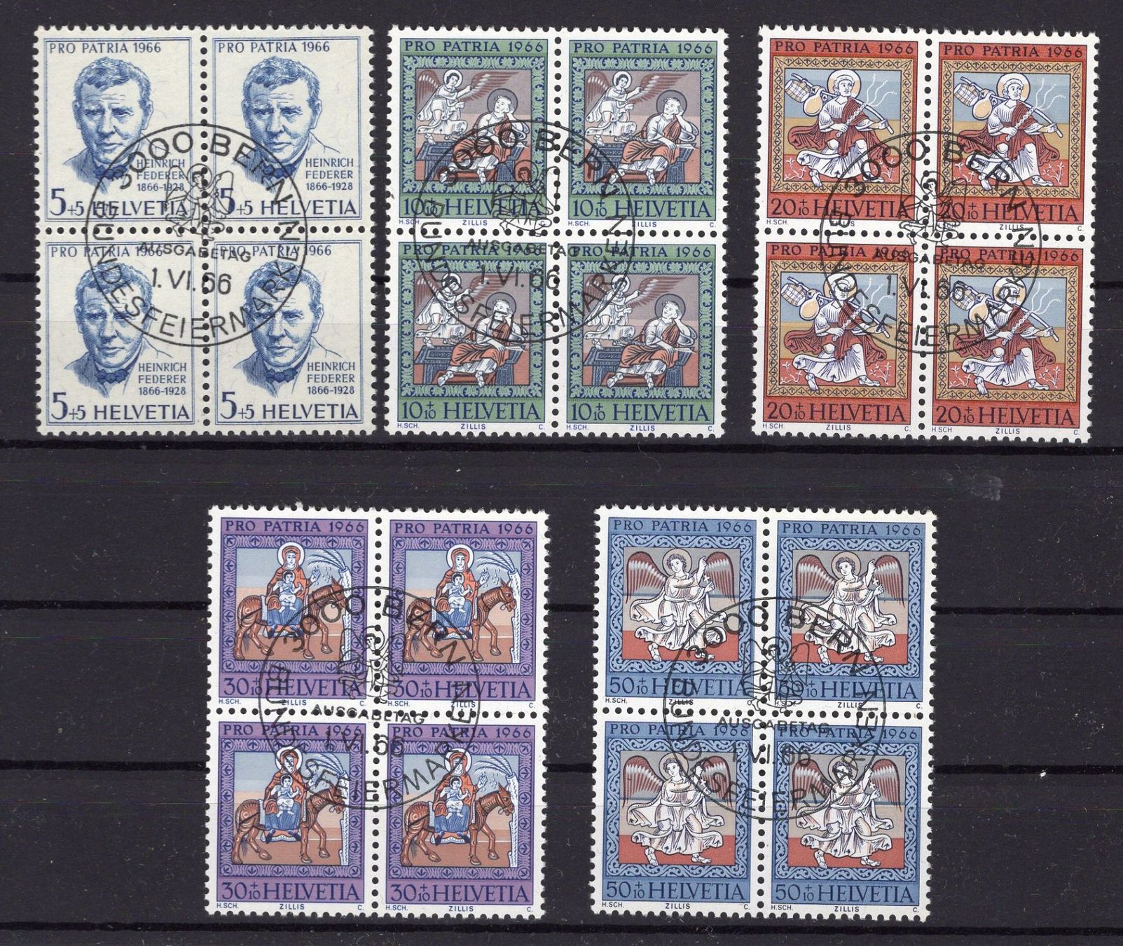 Alle Briefmarken: R6685  /  Pro patria 1966 – Gebraucht aus Ste-Croix von MONT-TAGNAC