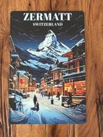Zermatt by Night - schönes Blechschild - 20x30 CM - neu!