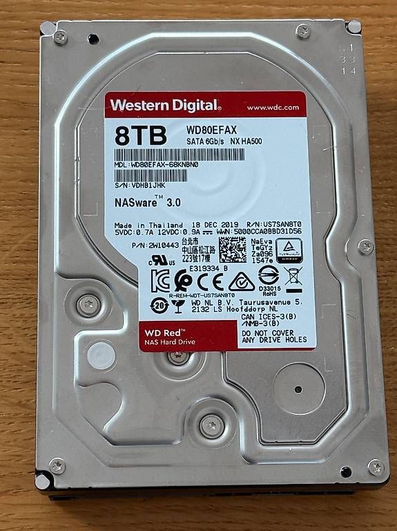 Western Digital Harddisks: 8TB WD Red Pro HDD – Gebraucht aus Pratteln von Per_PA 1