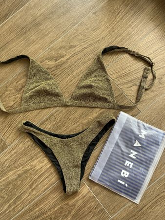 Maillot de bain Manebi pailleté doré, taille M