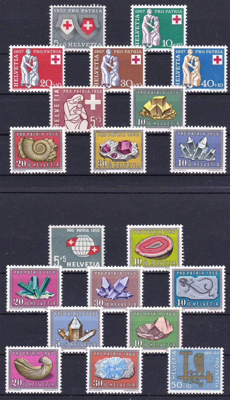 Tutti i francobolli: B81-117, 7 postfrische Serien, SBK 83.50 – Usato da Wenslingen venduto da riger11