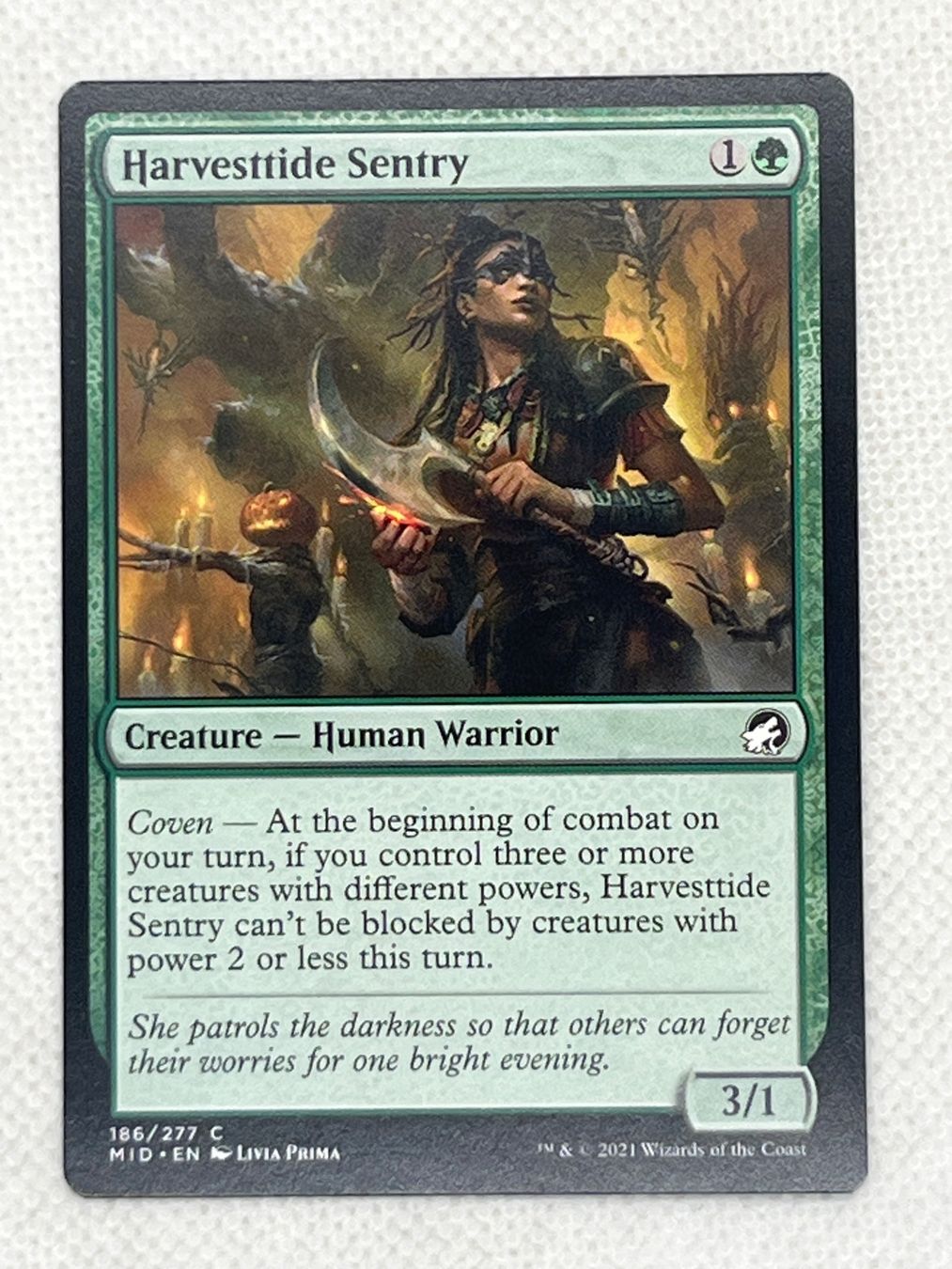 Magic The Gathering Sammelbilder & Trading cards: Magic The Gathering Harvesttide Sentry MID EN – Gebraucht aus Hinterkappelen von Kim1992