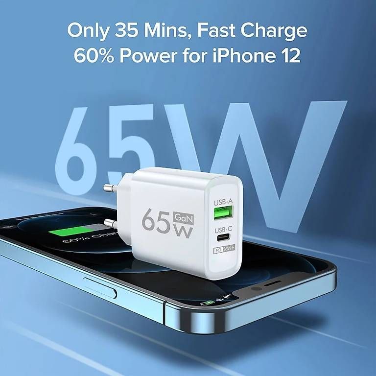 Caricabatterie: Chargeur rapide USB PD Type C 65w couleur blanc – Nuovo e nell'imballaggio originale da Morges venduto da con_jw6n 3