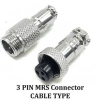 3-pin Metall Stecker + Buchse, GX12, je 10 Stk, Fabrikneu
