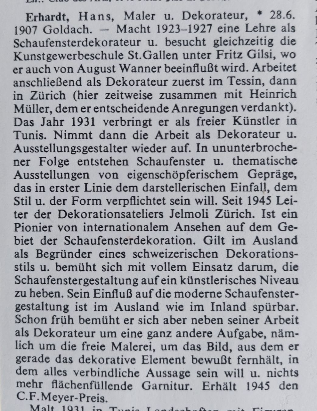 Gemälde: Hans Erhardt, Ölbild 1932 auf Holz gemalt – Gebraucht aus Zürich von Cortin 4