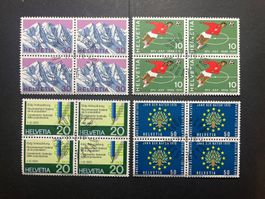 1970 Nr. 486-489 im 4er Block mit ET-Stempel