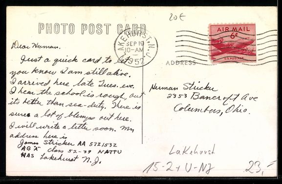 Cartoline postali: Lakehurst, NJ, Zeppelin der U.S. Navy 65 – Usato da Berlin venduto da bartko-reher 1