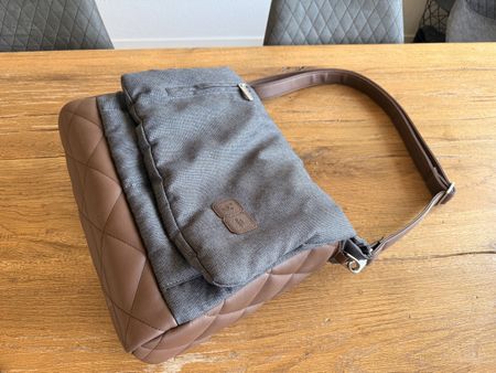 ABC Design Wickeltasche braun/grau mit Wickelauflage 