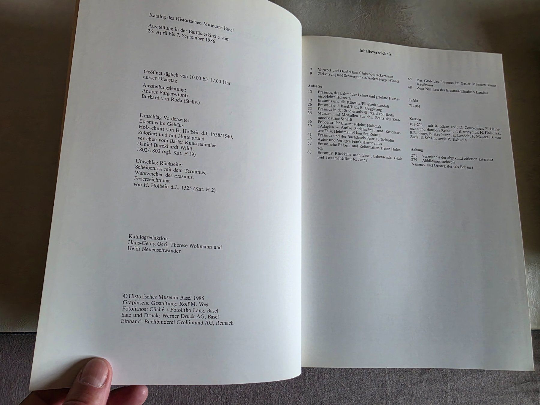 Libri: Erasmus von Rotterdam - Hist. Museum Basel 1986 – Usato da Walterswil BE venduto da Lonitti 4