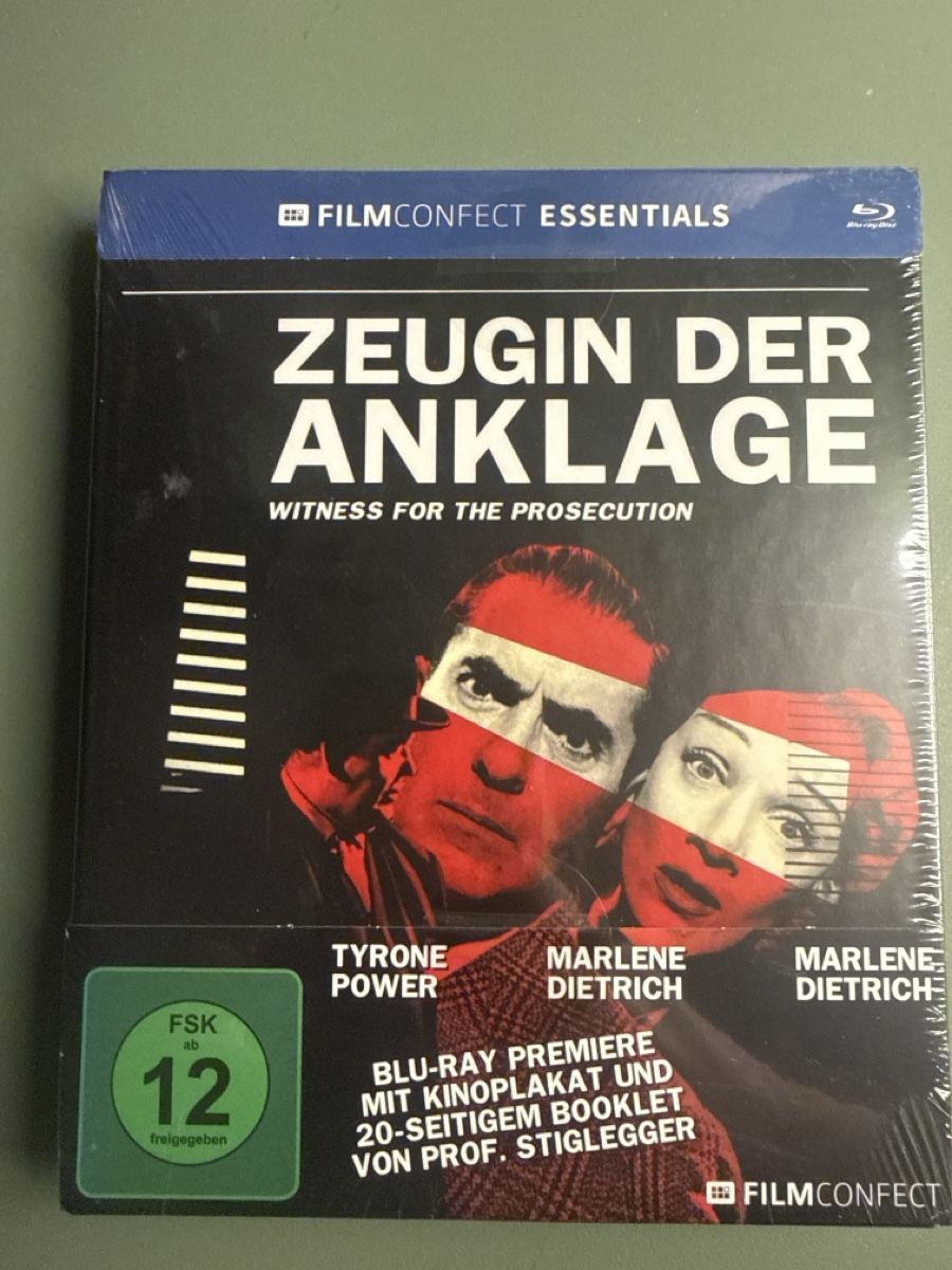 Alle DVDs: Zeugin der Anklage - FilmConfect Blu-ray!OVP!Vergriffen! – Neu und originalverpackt aus Oberengstringen von sigurros
