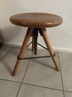 Vintage Hocker, Holz, verstellbar - Top für Werkstatt!