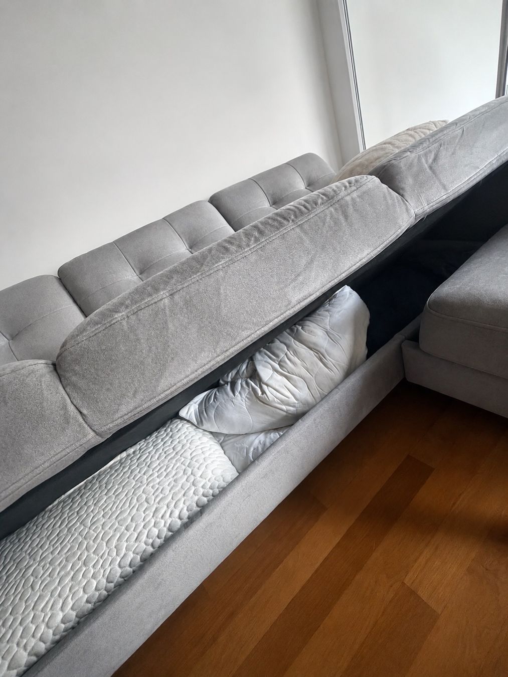Sofas: Ecksofa Grau Stoff guter Zustand – Gebraucht aus Döttingen von mon_7qmc 3