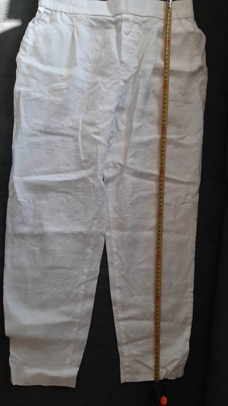 Benetton Hosen: Benetton pure linen white trousers – Gebraucht aus Watt von Tomaf 5