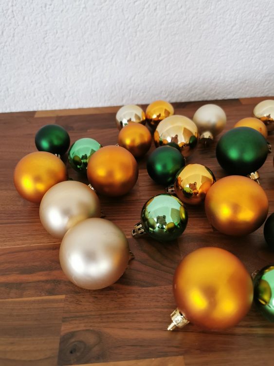 32 Stk Grün/Gold/Kupfer Weihnachtskugeln / Weihnachtschmuck Kaufen