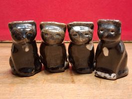 Jakob Gelzer Keramikfiguren 4 Katzen