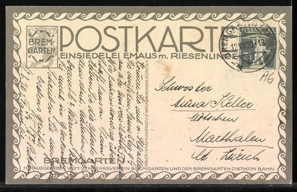 Ansichtskarten: AK Bremgarten /AG, Blick zur Kirche – Gebraucht aus Berlin von bartko-reher 1