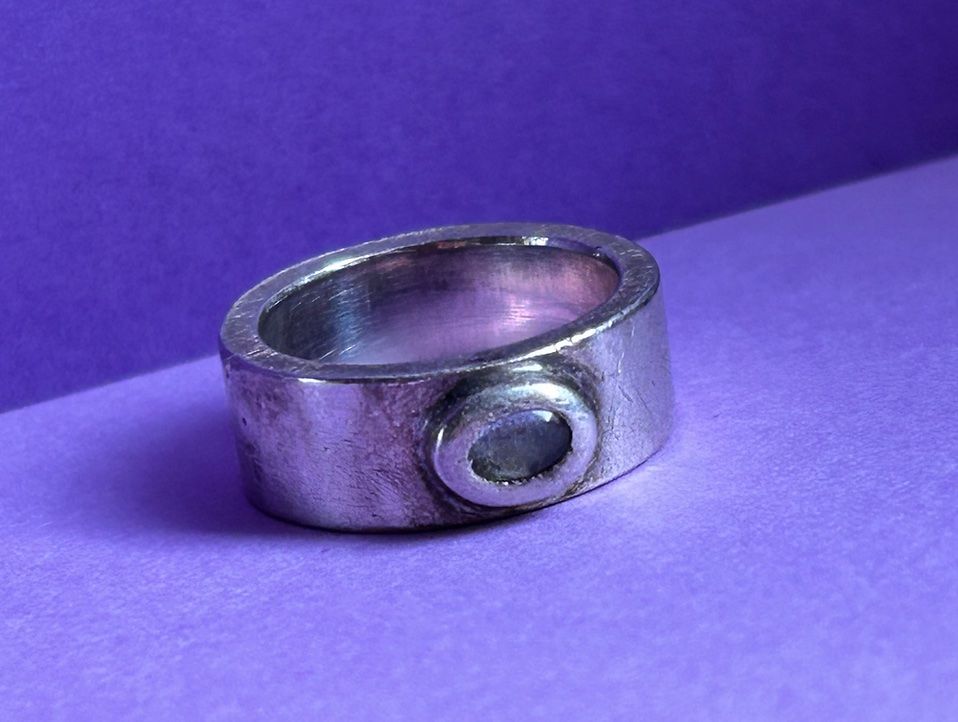 Anelli: Silberring Unikat Handarbeit mit Stein Gr. 58 – Usato da Dittingen venduto da Bijoubelle 9