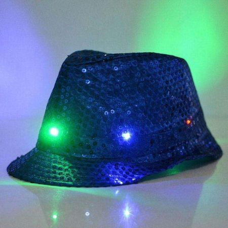 Blinkender Partyhut in Blau Show Gag Hut