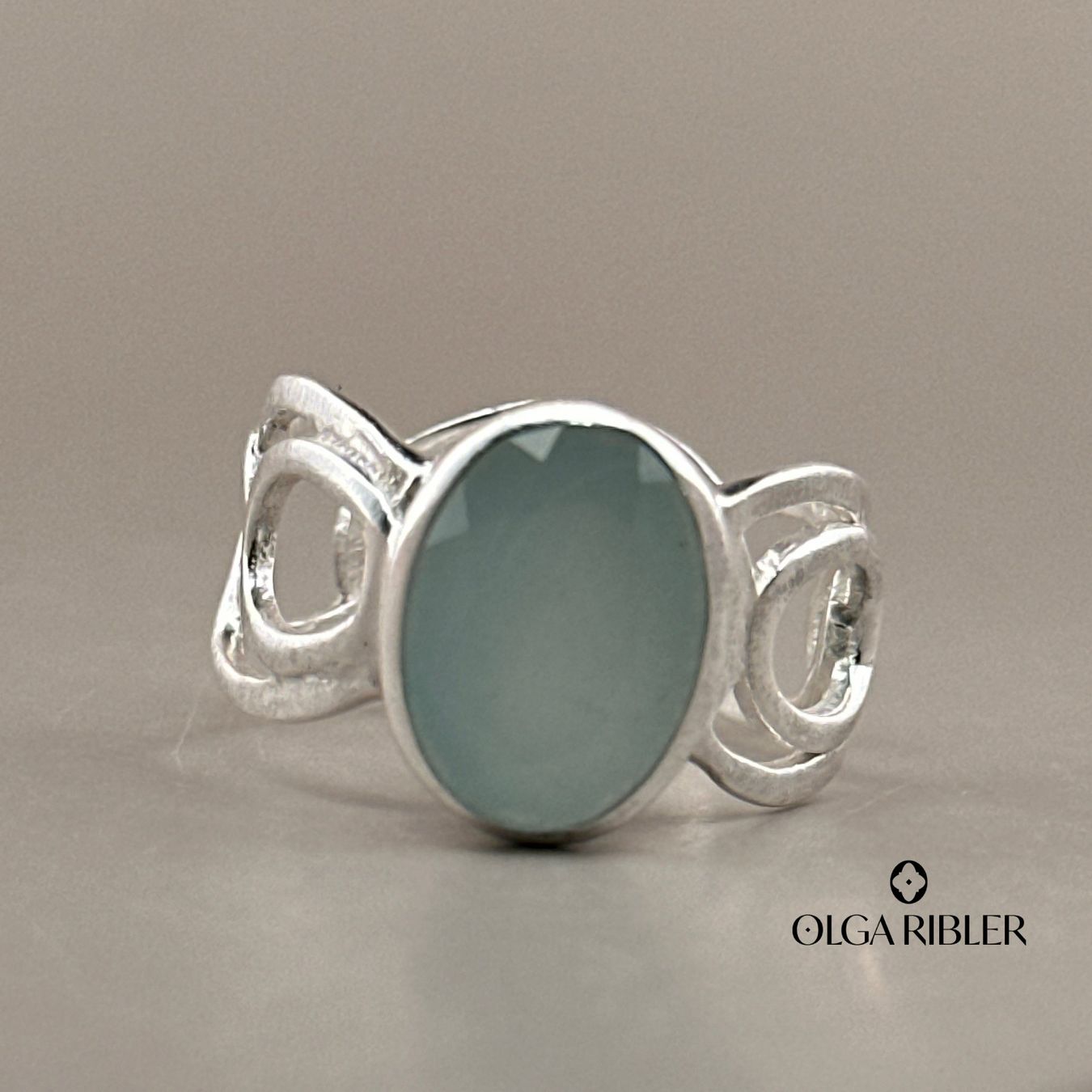 Olga Ribler Anelli: Unikate Silber Ring 925 mit Aquamarin Grösse 58 – Nuovo (secondo la descrizione) da Luzern venduto da Schmuckoutlet 6