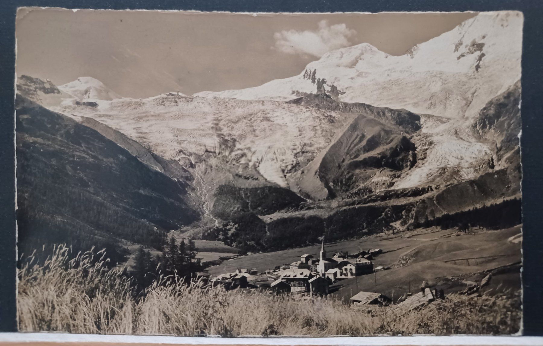 Cartoline postali: VS, Saas-Fee, vintage Ansichtskarte, 1948, No. 7437 – Usato da Aarau Rohr venduto da mgvw
