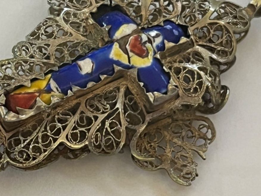 Autres bijoux: Antiker Rosenkranz, Filigran Silber  Emaille – D'occasion à Stetten AG par Brissago25 9