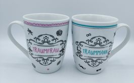 Traumtassen Set Traummann und Traumfrau