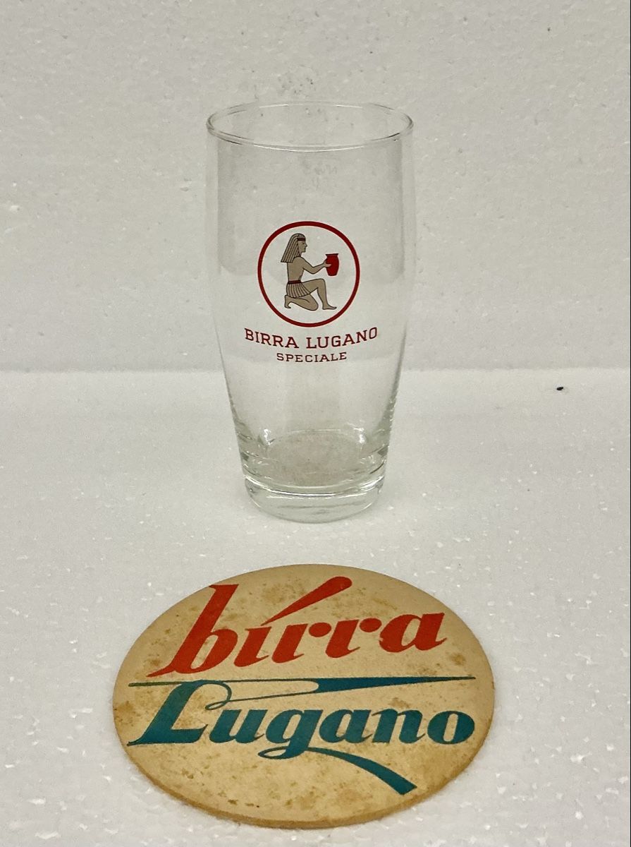Bicchieri: BIRRA LUGANO Glas +Bierdeckel – Usato da Arcegno venduto da Denni 1